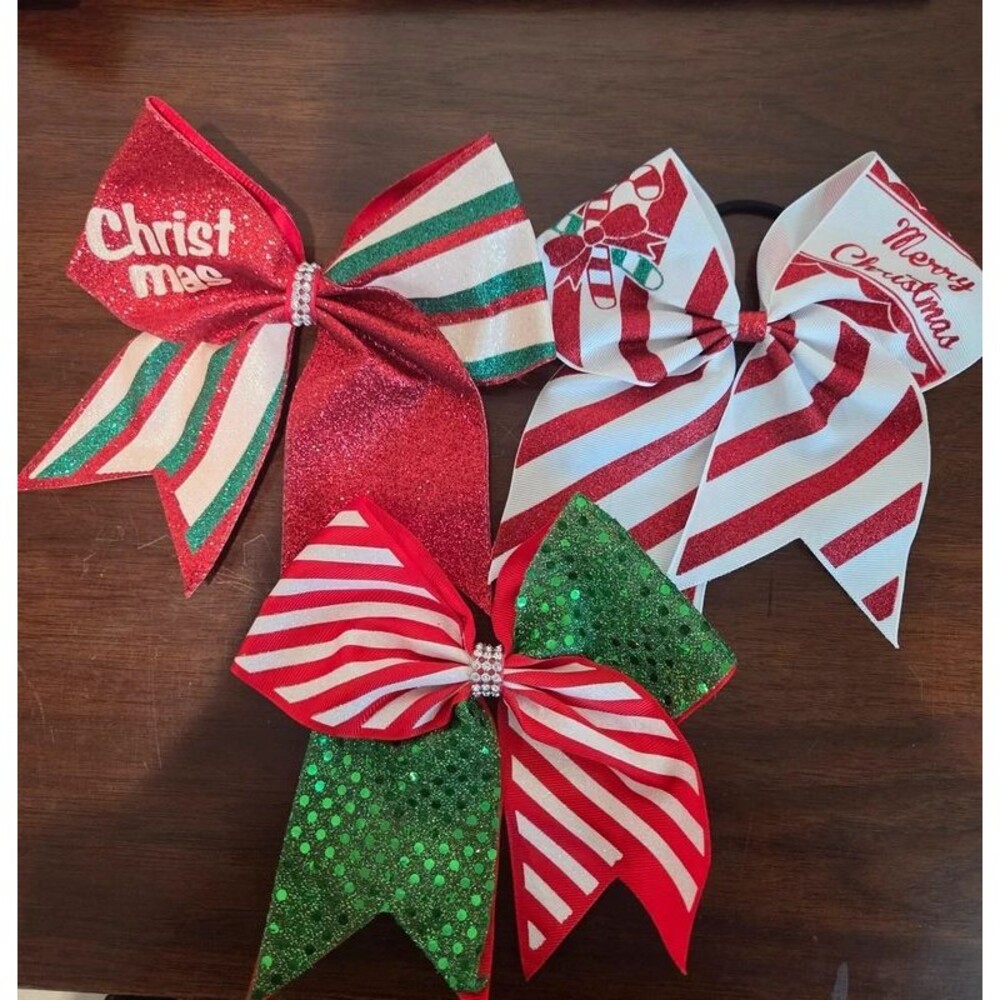Set of 3 Christmas Boutique Hair Bows